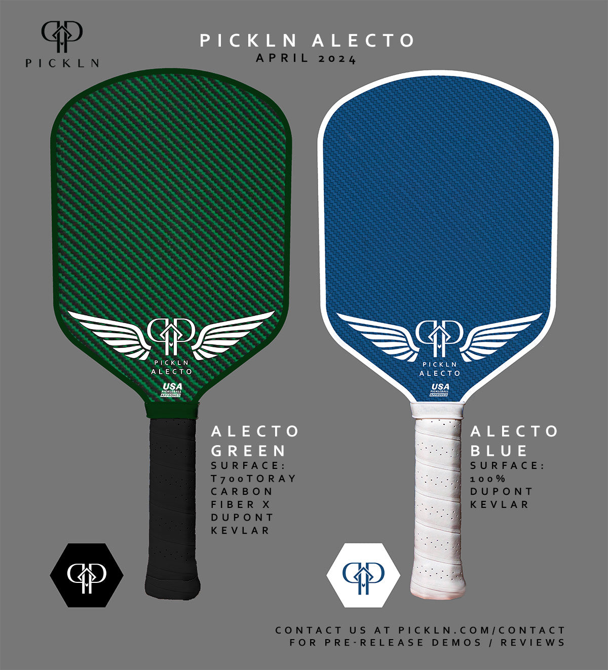 Pickln Alecto: Hybrid Kevlar Thermoformed 16MM Pickleball Paddle