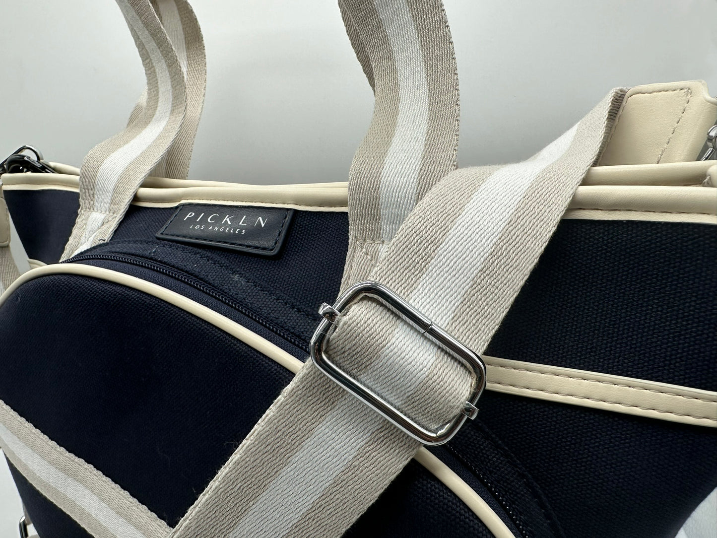 Signature Pickleball Tote Bag : Premium Vegan Leather and Canvas Luxury Women's Pickleball Tote Bag