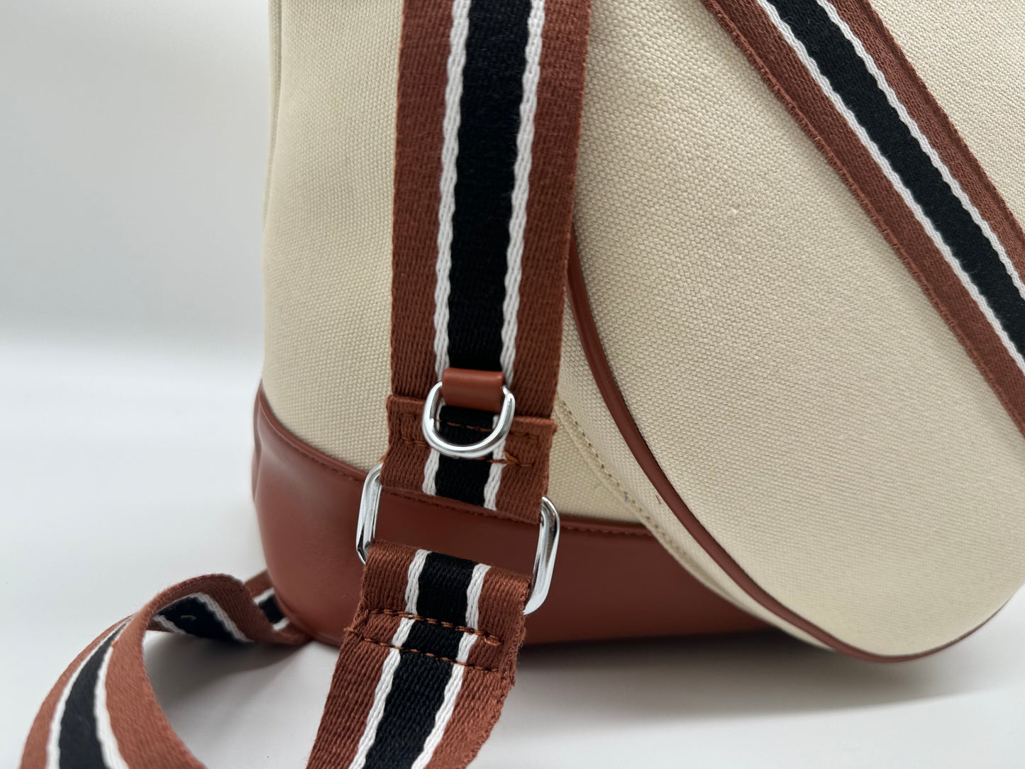 Signature Pickleball Tote Bag : Premium Vegan Leather and Canvas Luxury Women's Pickleball Tote Bag