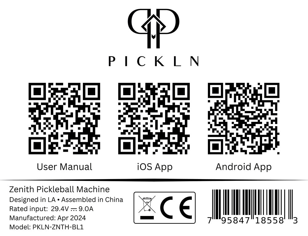 Pickln Zenith Pickleball Ball Machine: Compact, High Volume, Customizable Drills, Affordable