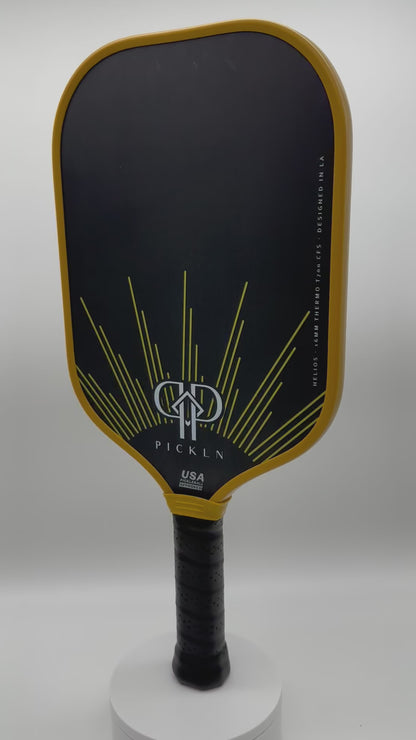 Helios: Elongated Thermoformed 16MM Carbon Fiber Pickleball Paddle by Pickln
