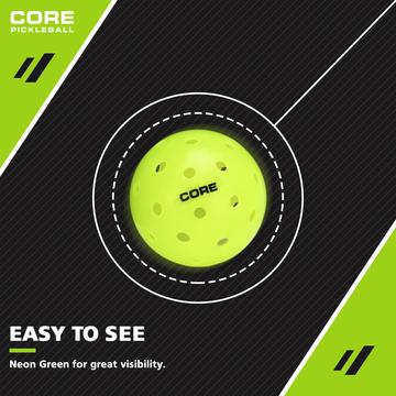 CORE Pickleball Outdoor (50 Pack) - Fast and Built to Last - Pairs perfectly with Zenith Ball Machine