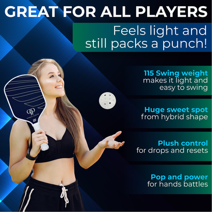 Alecto: The Plushest, Affordable Hybrid Kevlar Gen2 Thermoformed 16MM Pickleball Paddle