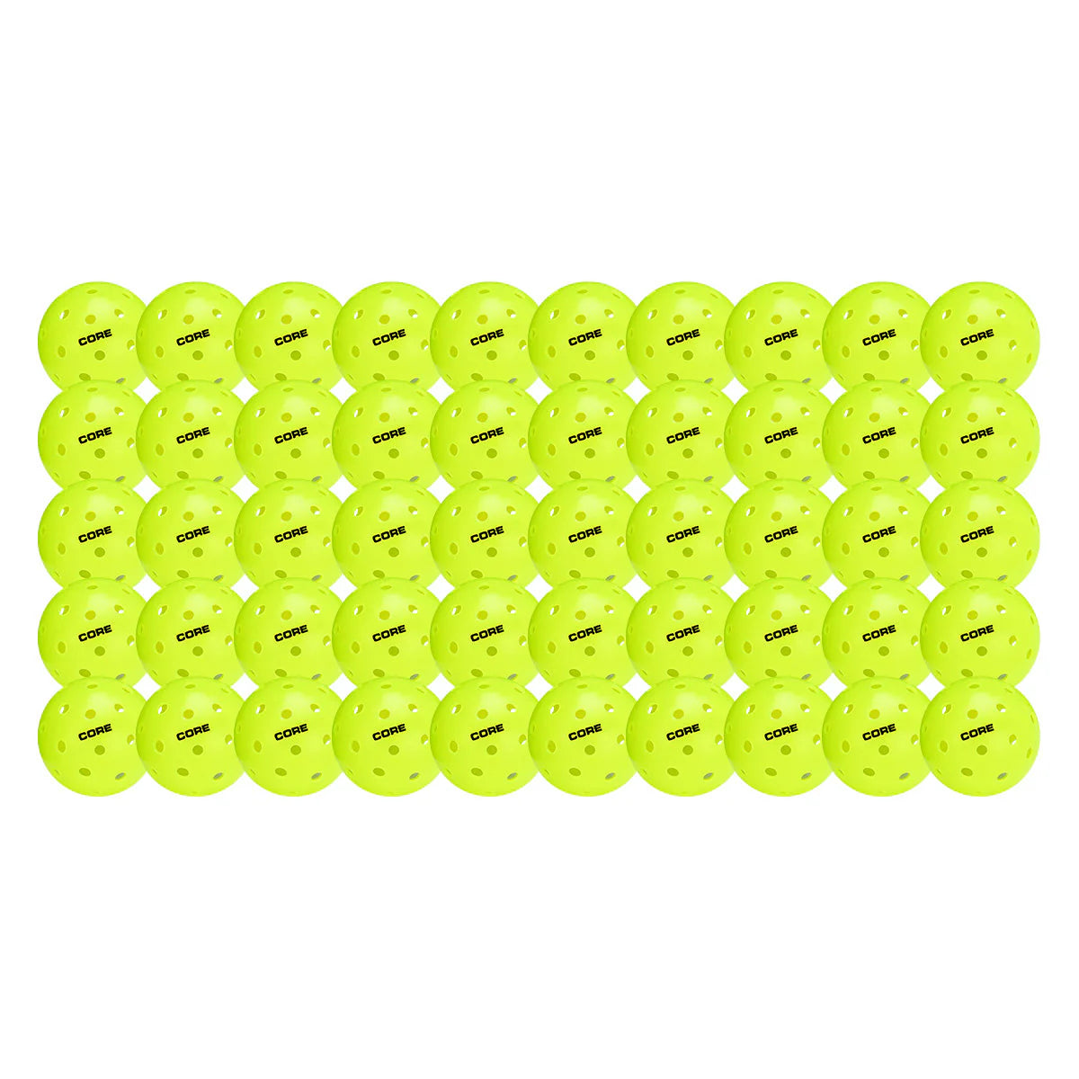 CORE Pickleball Outdoor (50 Pack) - Fast and Built to Last - Pairs perfectly with Zenith Ball Machine