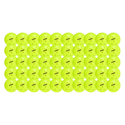 CORE Pickleball Outdoor (50 Pack) - Fast and Built to Last - Pairs perfectly with Zenith Ball Machine